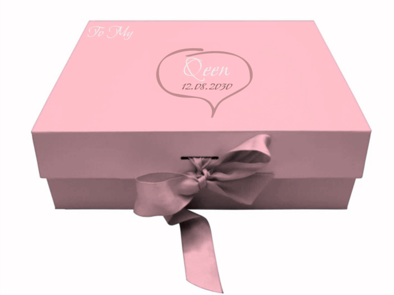 Personalised Magnetic Lid Gift Box with Ribbon