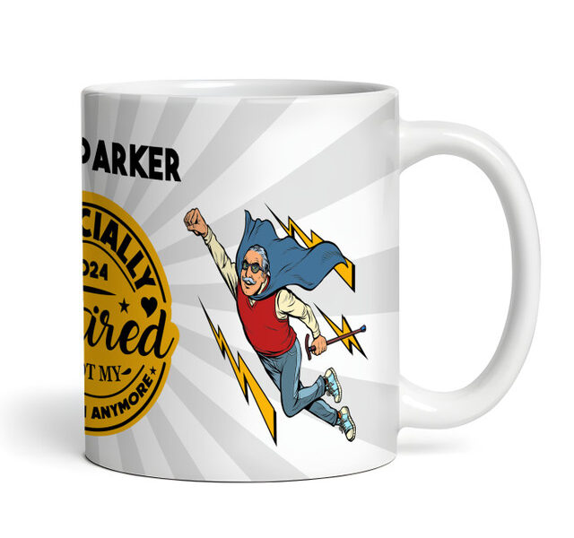 Retirement Gift For Him - Funny Hero Personalised Mug