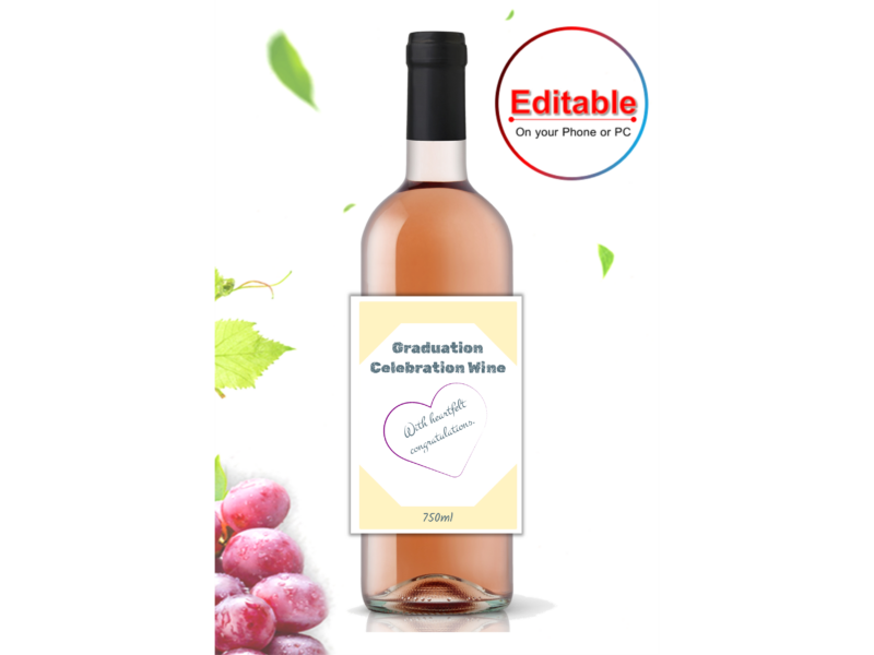 Graduation Celebration Wine