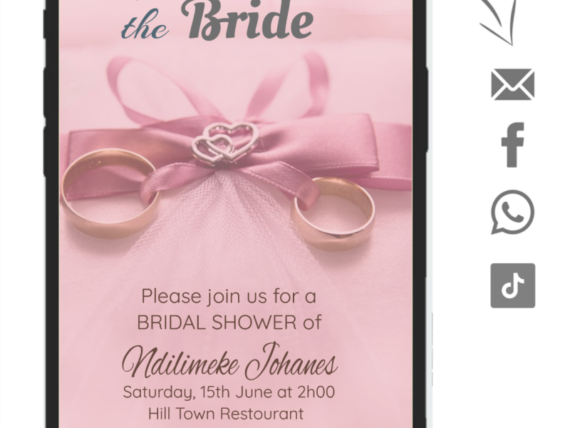 Modern Bridal Shower - Let's Shower the Bride invitation Bundle